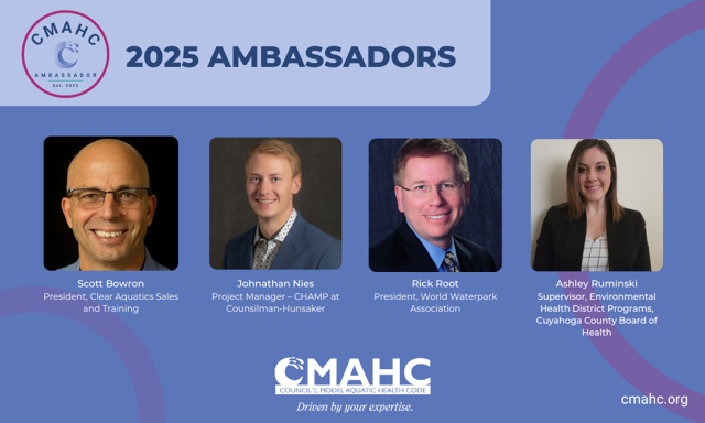 CMAHC Announces 2025 Ambassadors Recognized for Exceptional Support of Aquatic Health and Safety