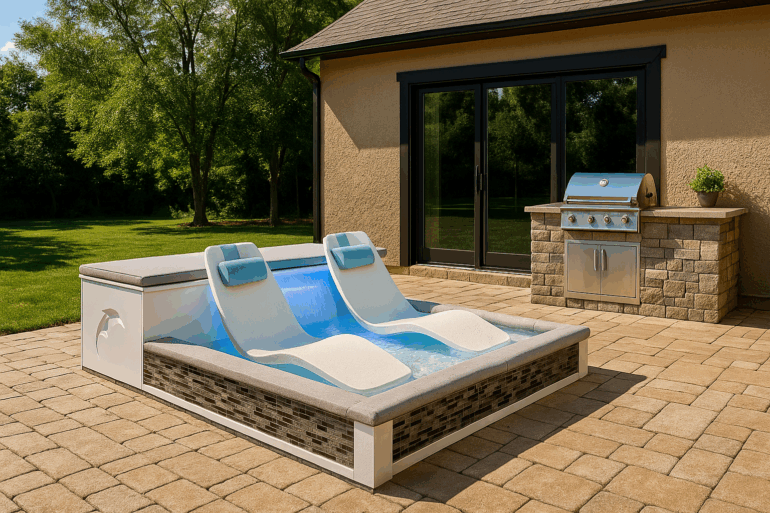 BSquared Pools Introduces Freestanding Sun Ledge for Any Outdoor Space
