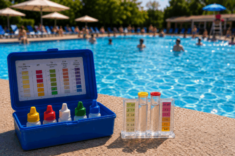 water chemistry in high-use summer pools