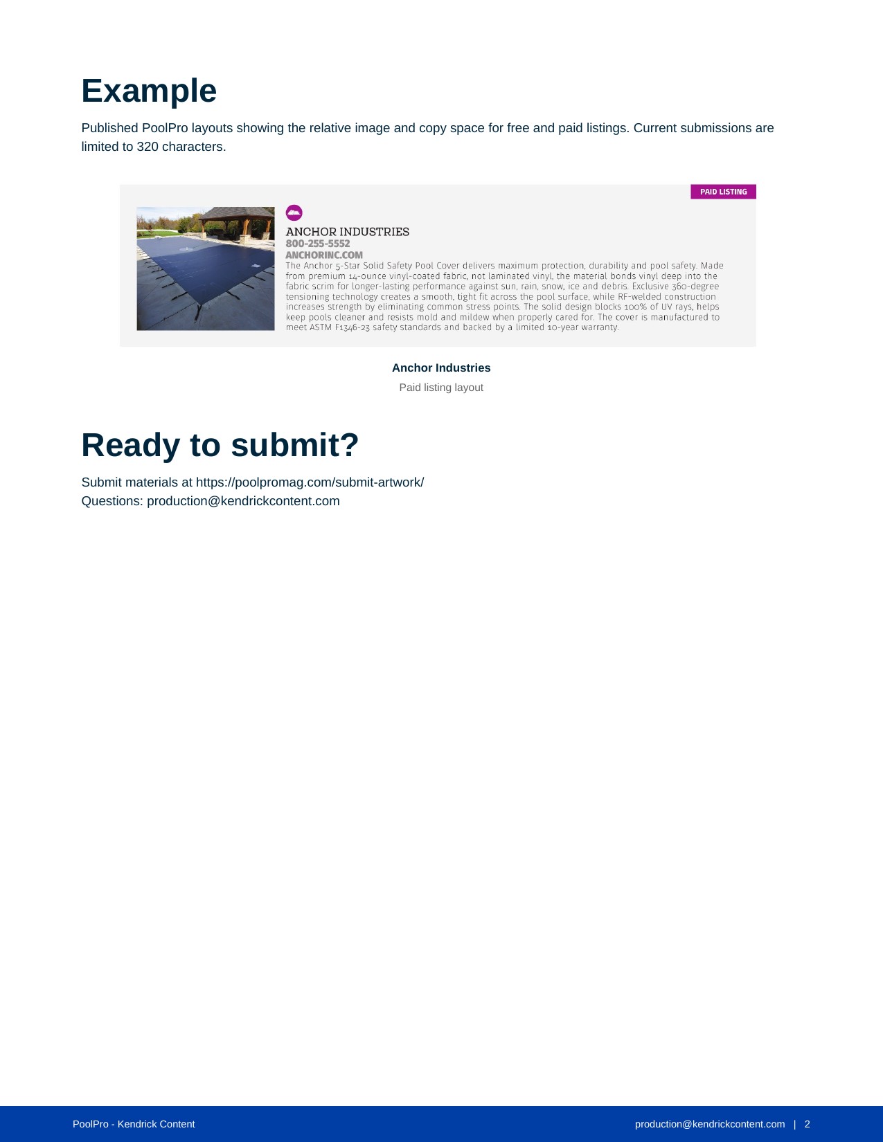 PoolPro paid Top Products published layout example — page 2 of 2